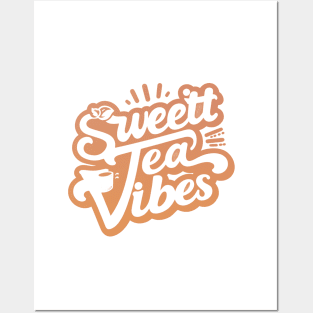 Funny sweet tea quote with a vintage look for women and girls iced tea lovers Posters and Art